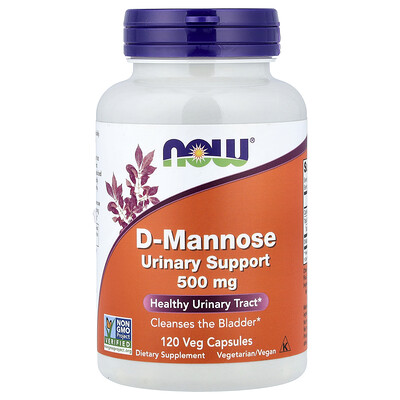 Product Image for NOW Foods, D-Mannose, 500 mg, 120 Veg Capsules