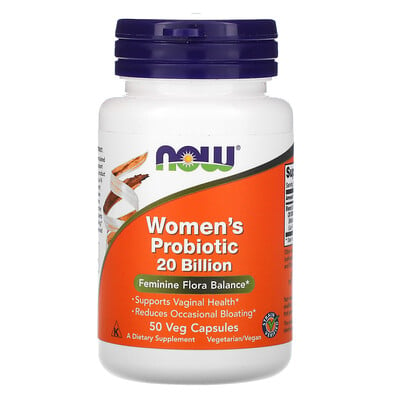 Now Foods пробиотик для женщин, 20 млрд КОЕ, 50 растительных капсул