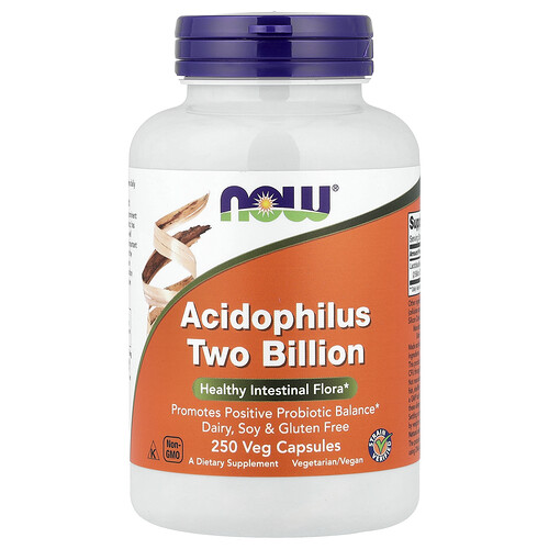 NOW Foods, Acidophilus Two Billion, 250 Veg Capsules (20 mg per Capsule)
