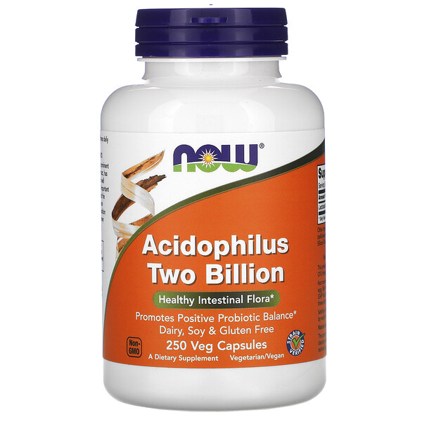 Now Foods, Acidophilus Two Billion, 250 Veg Capsules
