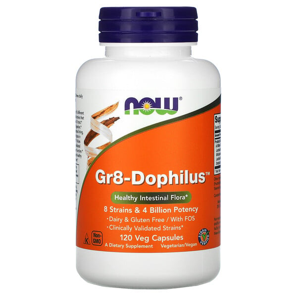 Now Foods, Gr8-Dophilus, 120 вегетарианских капсул