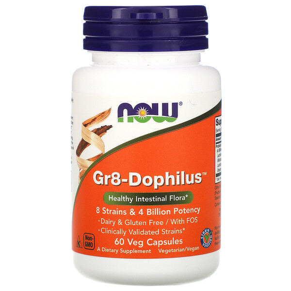 Now Foods‏, Gr8-Dophilus, 60 כמוסות צמחיות