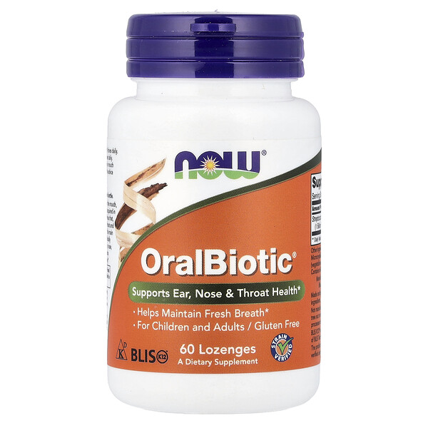 NOW Foods OralBiotic®, 60 Lozenges
