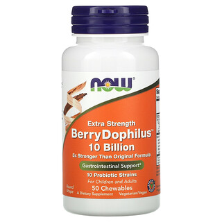 NOW Foods, Ekstra Güçlü Berry Dophilus, 50 Çiğnenebilir