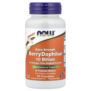 NOW Foods, Berry Dophilus™, 50 žuvacích tabliet