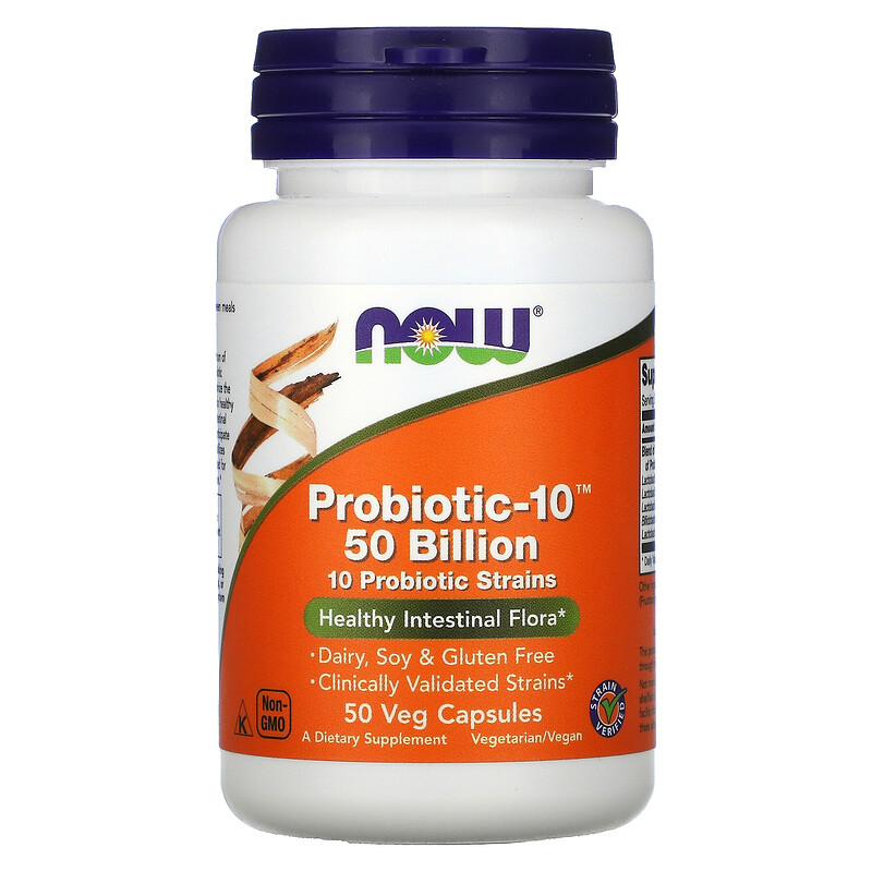 Now Foods, Probiotic-10, 50 Billion, 50 Veg Capsules - iHerb