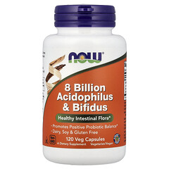 8 млрд Acidophilus & Bifidus, 120 веганських капсул (68 мг у капсулі)
