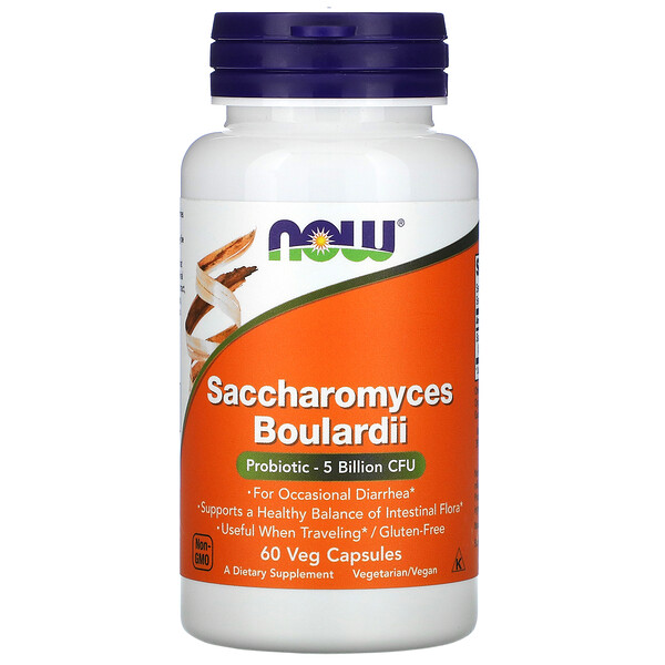 Now Foods, Saccharomyces Boulardii, 60 Veg Capsules