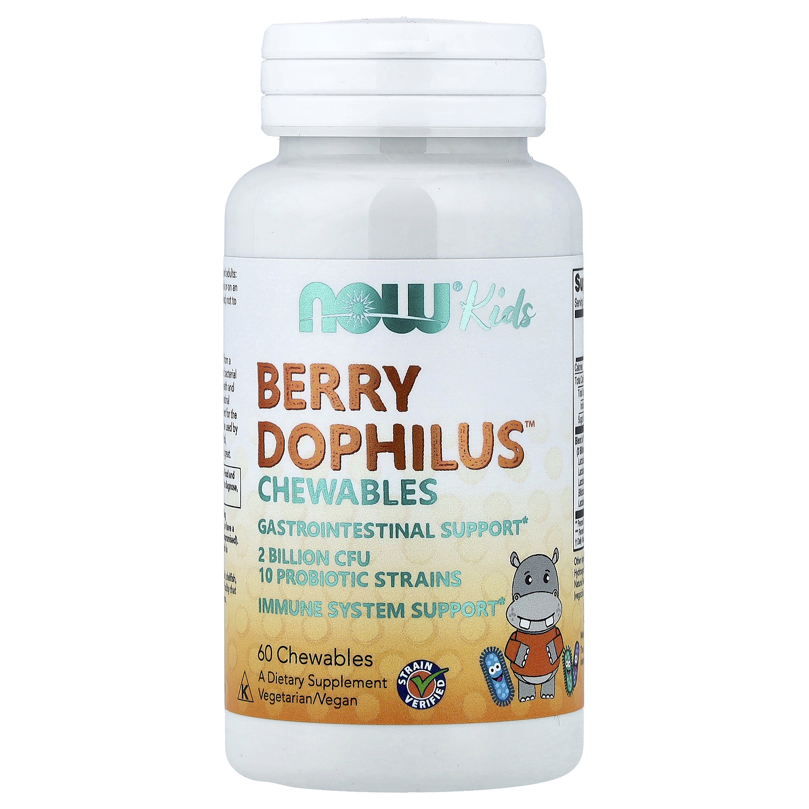NOW Foods (나우푸드), 어린이용, Berry Dophilus™, 츄어블 60정