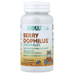 Пробіотики для дітей Now Foods (Berry Dophilus Kids) 2 млрд ЩЕ 60 жувальних таблеток