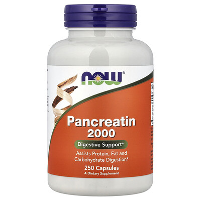 Product Image for NOW Foods, Pancreatin 2000, 250 Capsules