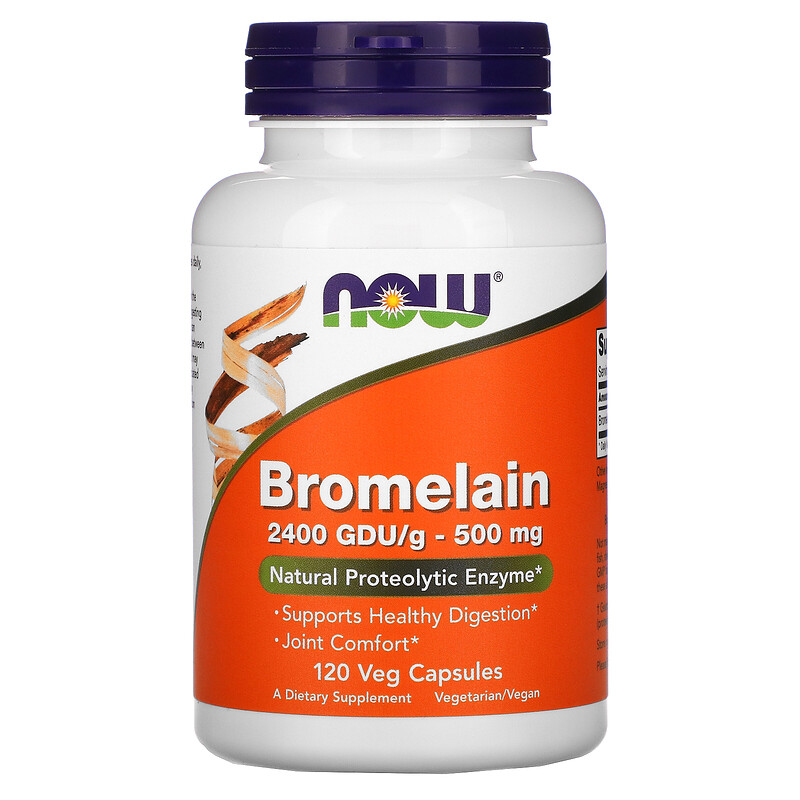 Now Foods, Bromelain, 500 mg, 120 Veg Capsules - iHerb