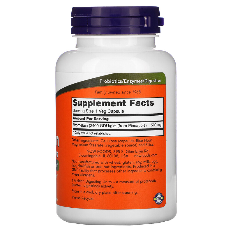 Now Foods, Bromelain, 500 mg, 120 Veg Capsules iHerb
