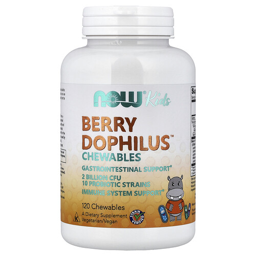 Now Foods Kids, Berry Dophilus™ Chewables, 120 Chewables