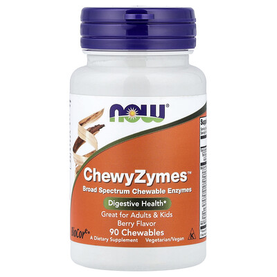 Product Image for NOW Foods, ChewyZymes , Berry , 90 Chewables