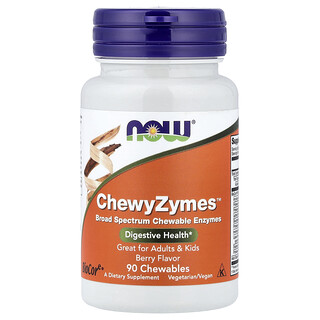 NOW Foods, ChewyZymes™, Μούρο, 90 Μασώμενες Κάψουλες