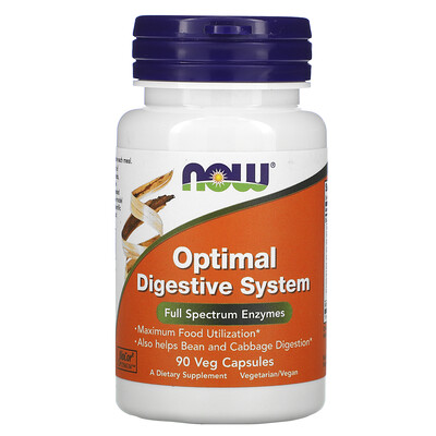 Now Foods Optimal Digestive System, 90 растительных капсул