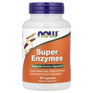 NOW Foods, Súper Enzimas, 90 Cápsulas