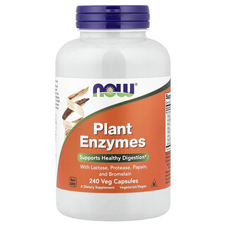 NOW Foods, Φυτικά Ένζυμα, 240 φυτικές κάψουλες