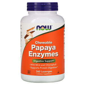 Отзывы о Now Foods, Chewable Papaya Enzymes, 360 Lozenges