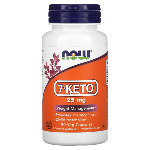 Now Foods‏, 7-KETO, 25 מ"ג, 90 כמוסות צמחיות