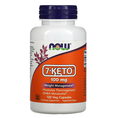 NOW Foods 7-KETO 100 mg 120 Veg Capsules