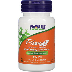 Now Foods, Phase 2, Starch Neutralizer, 500 mg, 60 Veg Capsules отзывы покупателей