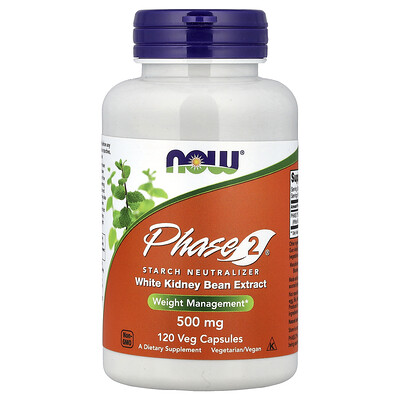 Product Image for NOW Foods, Phase 2 , Starch Neutralizer, 500 mg, 120 Veg Capsules