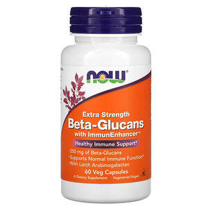 Отзывы о Now Foods, Beta-Glucans, with ImmunEnhancer, Extra Strength, 250 mg, 60 Veg Capsules