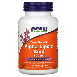 Now Foods, Alpha Lipoic Acid, Extra Strength, 600 mg, 120 Veg Capsules отзывы покупателей