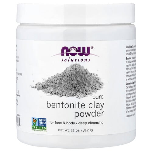 NOW Foods, Solutions, Pure Bentonite Clay Powder, 11 oz (312 g)
