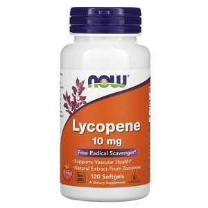 Now Foods, Lycopene, 10 mg, 120 Softgels отзывы покупателей