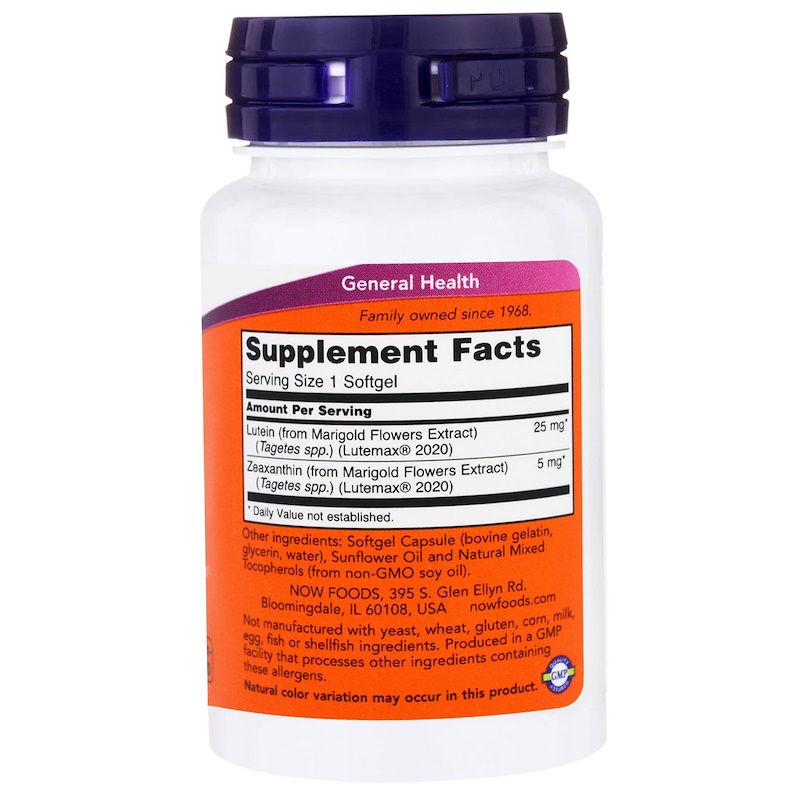 Now Foods, Lutein & Zeaxanthin, 60 Softgels iHerb
