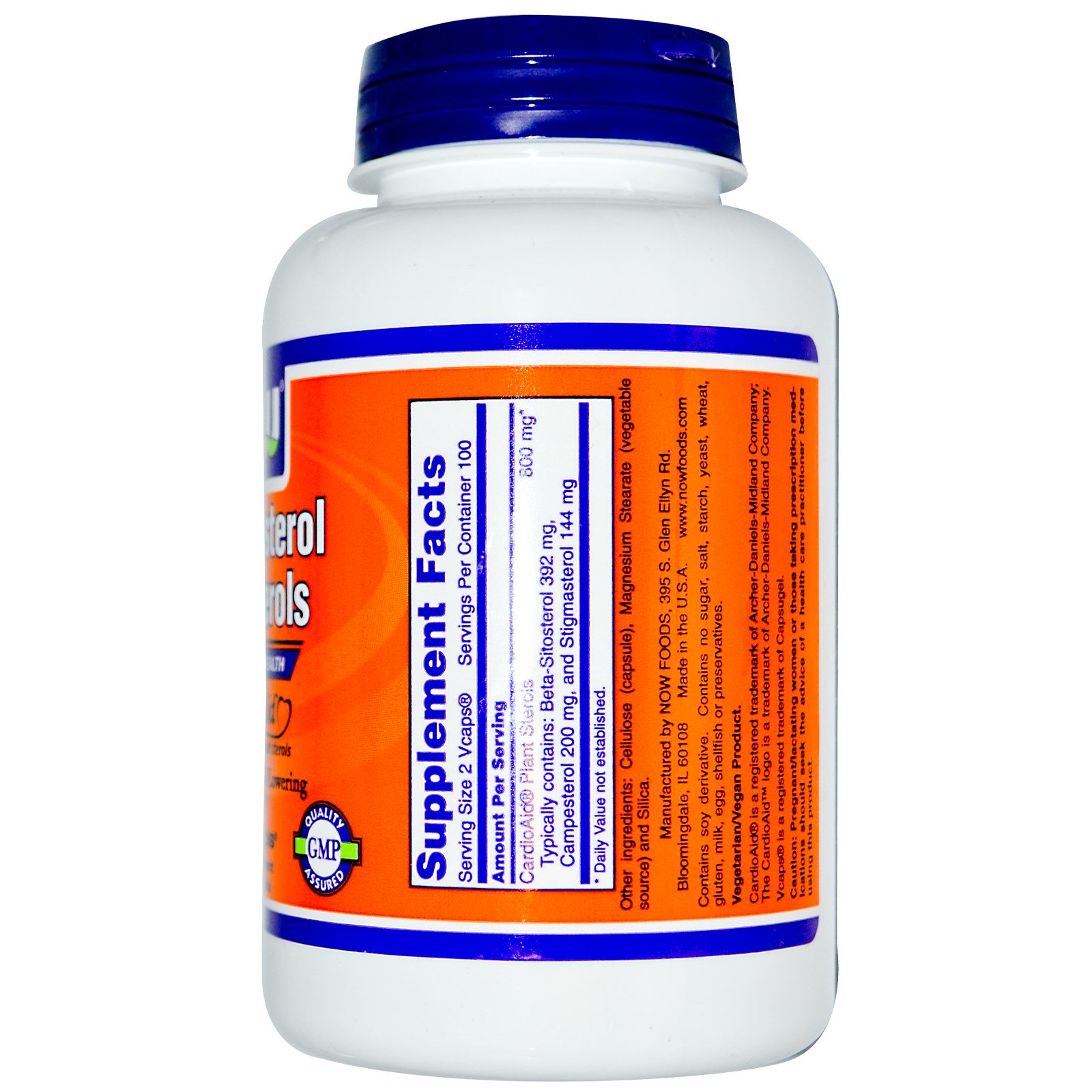 Now Foods, Beta-Sitosterol Plant Sterols, 200 Vcaps - iHerb