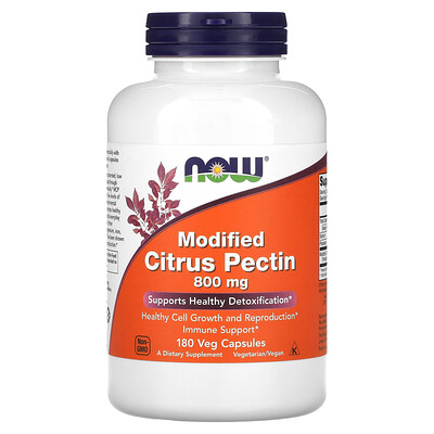 

NOW Foods Modified Citrus Pectin 800 mg 180 Veg Capsules