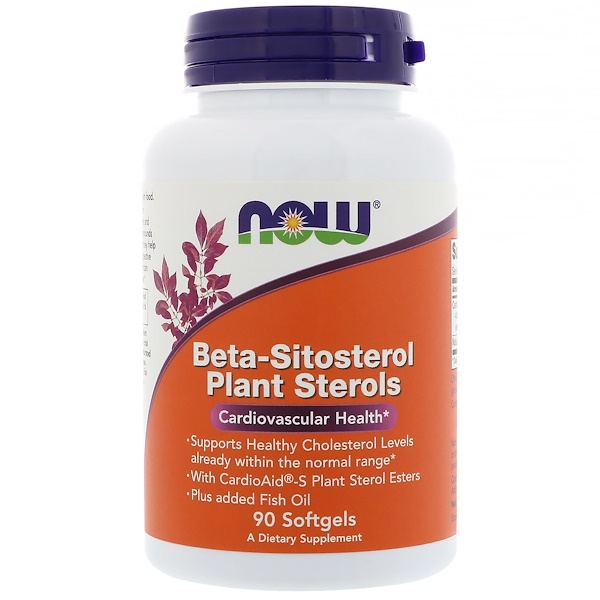 Now Foods, Beta-Sitosterol Plant Sterols, 90 Softgels - iHerb