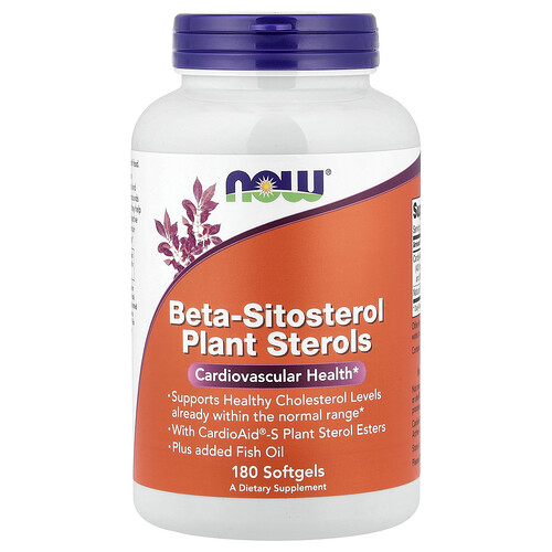 Now Foods Beta-Sitosterol Plant Sterols, 180 Softgels