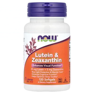 Product Image for NOW Foods, Lutein & Zeaxanthin , 120 Softgels