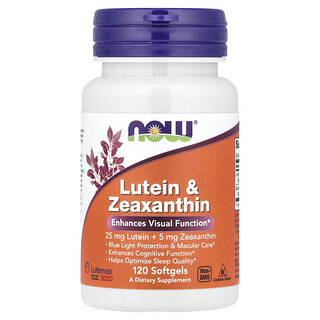NOW Foods, Lutein és Zeaxanthin, 120 lágyzselé