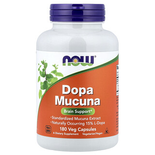 NOW Foods, Dopa Mucuna, 180 Veg Capsules