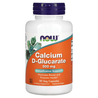NOW Foods Calcium D-Glucarate 500 mg 90 Veg Capsules