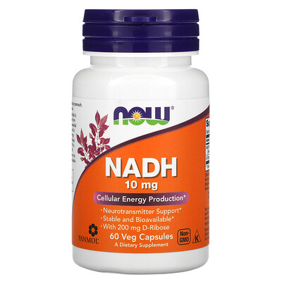 NOW Foods NADH 10 mg 60 Veg Capsules