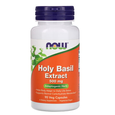 

NOW Foods Экстракт священного базилика, 500 мг, 90 растительных капсул