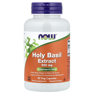 NOW Foods, Holy Basil Extract, 500 mg, 90 Veg Capsules