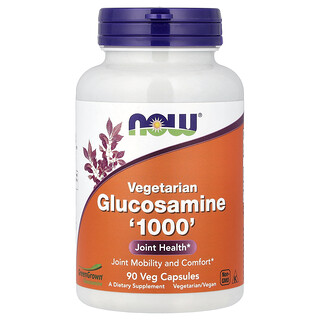NOW Foods, Glicosamina Vegetariana '1000', 90 Cápsulas Vegetais (1.000 mg por Cápsula)