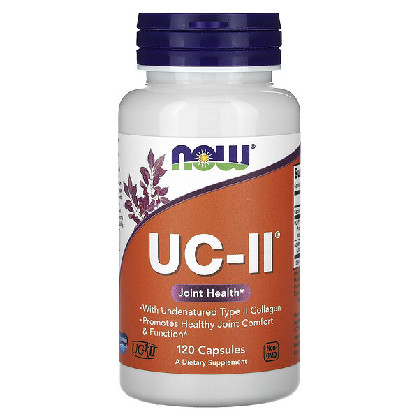 NOW Foods UC-II® Joint Health with Undenatured Type II Collagen, 120 Capsules