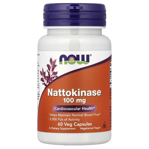 NOW Foods ナットウキナーゼ 100mg ベジカプセル60粒