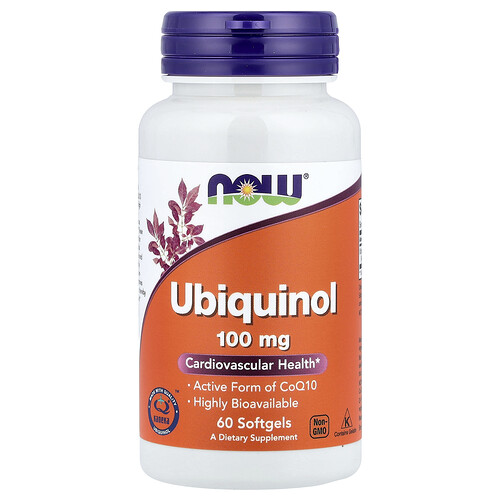 Now Foods Ubiquinol, 100 mg, 60 Softgels