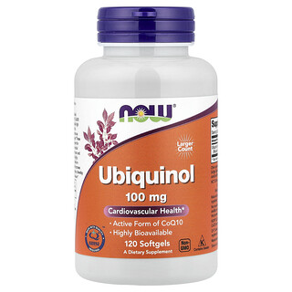 NOW Foods, Ubiquinol, 100 mg, 120 Gel lembut