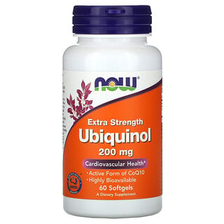 Now Foods, Ubiquinol, 200 mg, Extra Strength, 60 Softgels